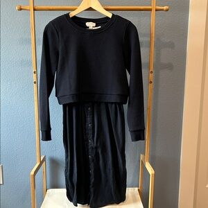 Seraphine Navy 2-in-1 Nursing and Maternity Dress and Top Size 4